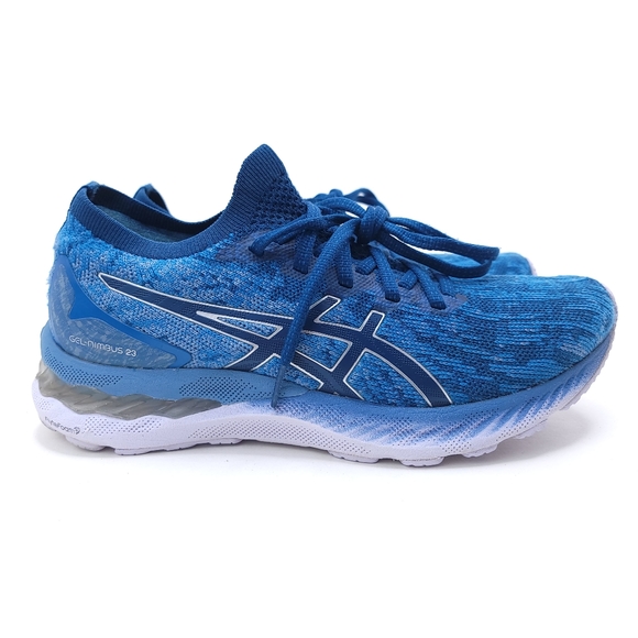 Asics Shoes - ASICS Womens Gel-Nimbus 23 Knit Blue Running Shoes Size 8.5 1012A880